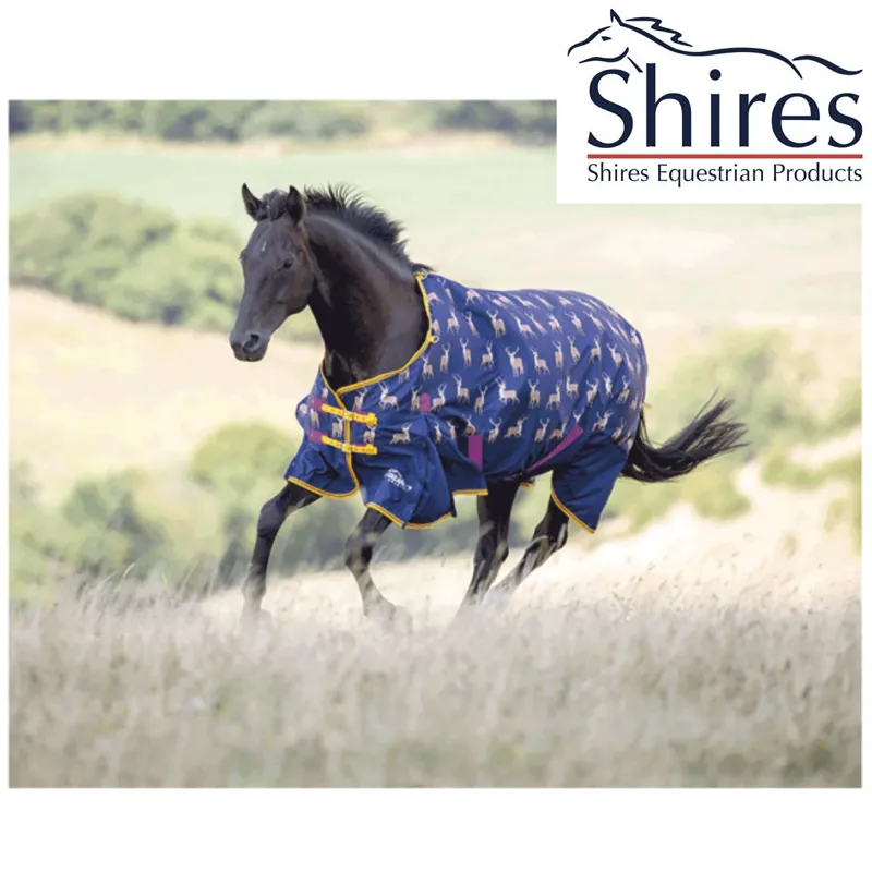 Shires Highlander Original Lite 0g Turnout Rug - Stag Print
